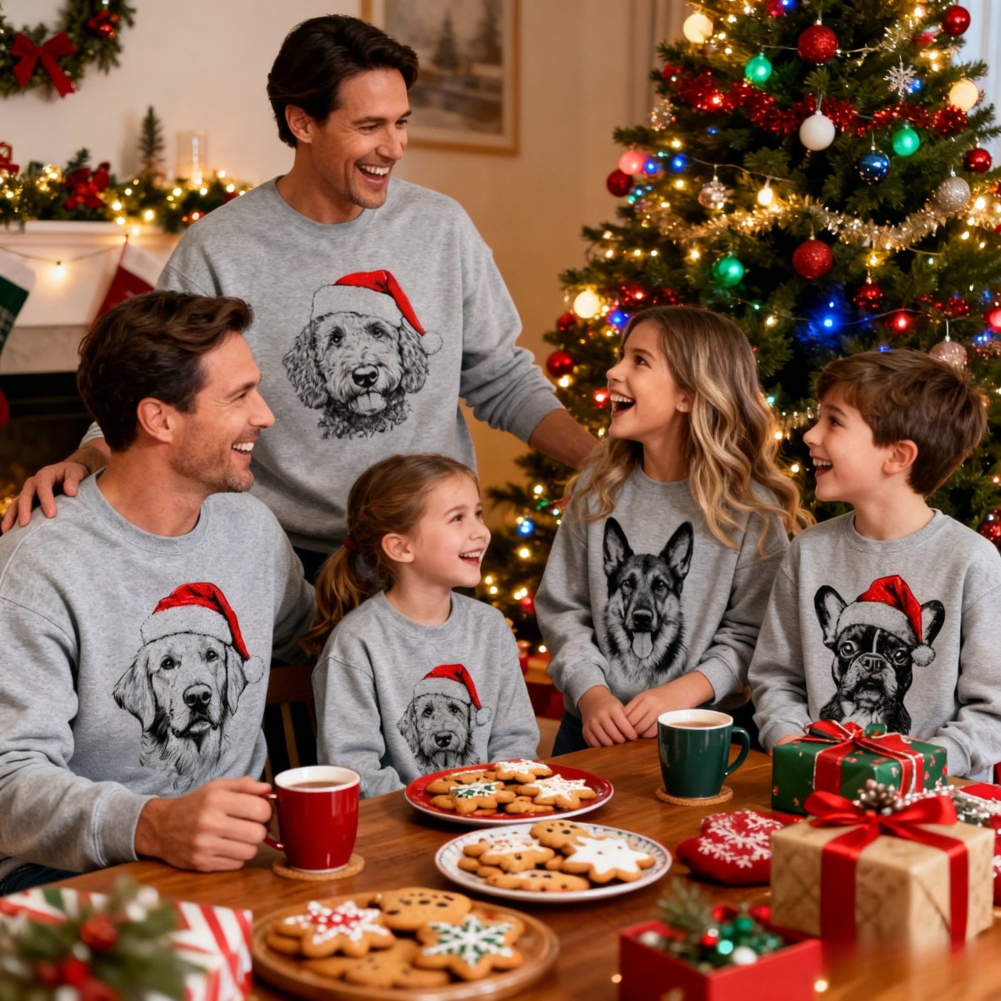 Santa Paws™ Christmas Dog Sweatshirt — 50 Breeds, 1 Festive Spirit 🎅