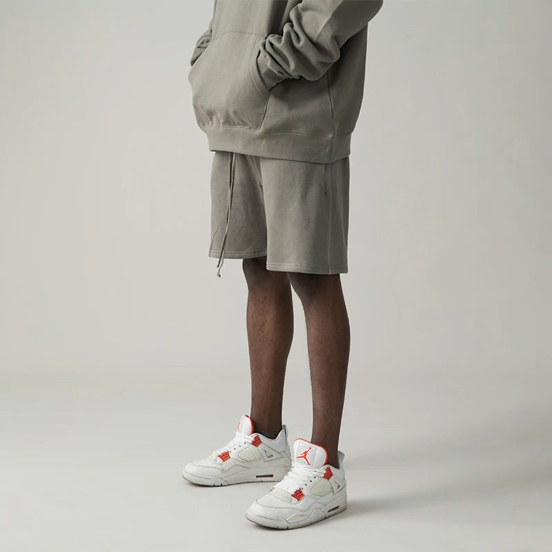 Fashion Men's Pure Colour Shorts High Quality Streetwear Hip Hop Cotton Shorts Sports Outdoor Leisure Running Shorts