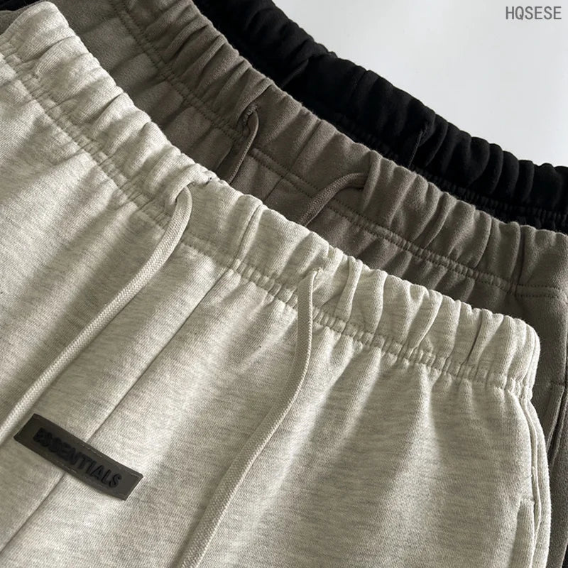 Qamis™ x Essentials Sweatpants – 100% Cotton, Reflective Print, High Street Fit