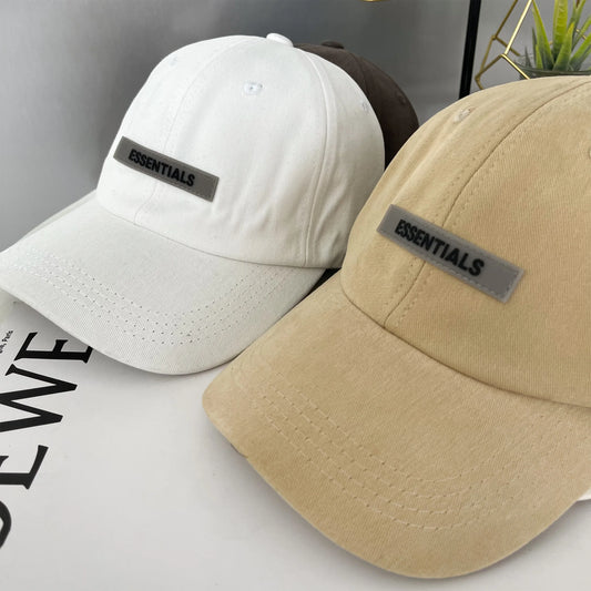 New ESSENTIALS silicagel Letter Baseball Hats Cap For Men Women Adjustable Snapback Caps Baseball Cap