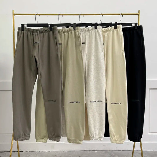 Men's Essentials Sweatpants Male Fashion Brand Printed Letters 100% Cotton Hip Hop Loose Unisex Jogging Oversized Pants Women