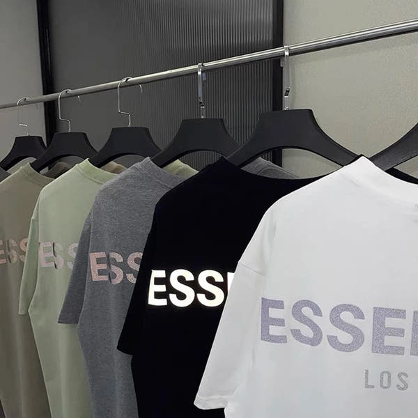 Summer Essentials Men's T shirts Cotton LA Letters Reflective High-Quality Hip Hop Top Tee Oversized Unisex T-Shirts