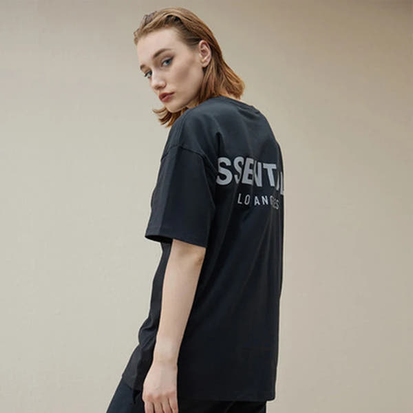 Summer Essentials Men's T shirts Cotton LA Letters Reflective High-Quality Hip Hop Top Tee Oversized Unisex T-Shirts